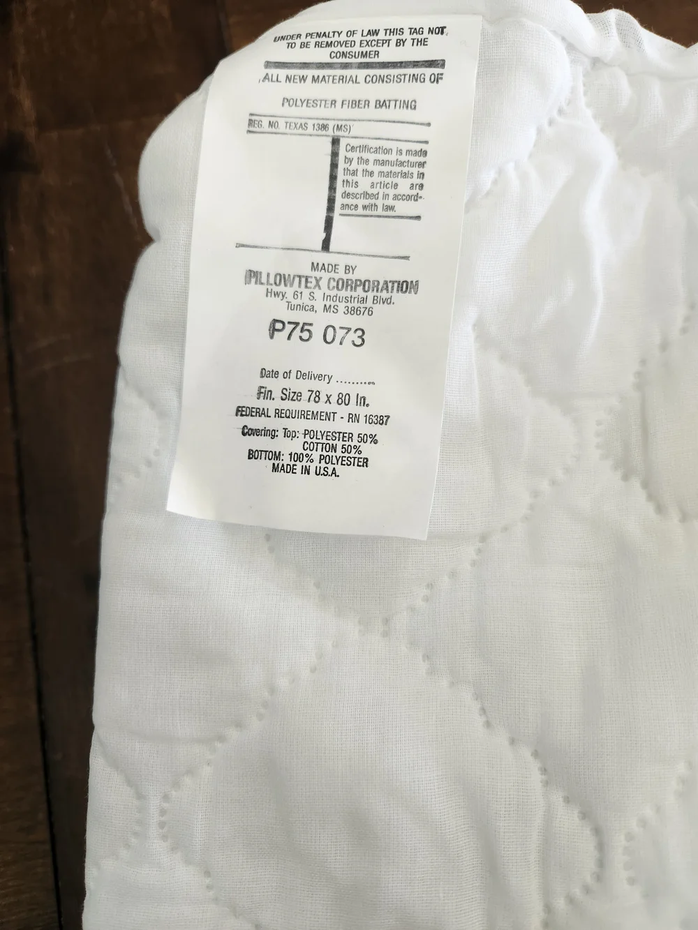 Pillowtek White Quilted Mattress Pad - Soft, Breathable Protection King 78